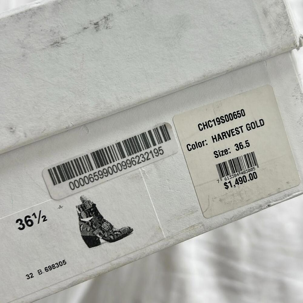 NEW CHLOÉ Rylee Python Caged Cutout Booties Harve… - image 7